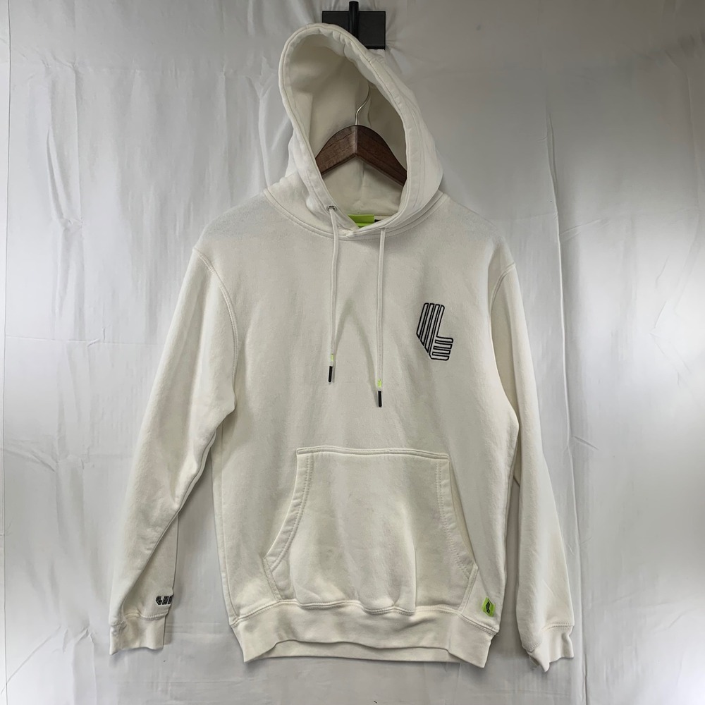 LIV‎ Golf Hoodie Adult Small Cream Embroidered Logo Pullover Sweatshirt